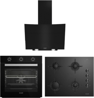 Arçelik Siyah Ankastre Set OCD T 651 ES + AFC 240 S + P 12 YES