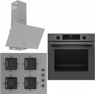 Bosch &amp; Ferre Gray City Ankastre Set SS208 + HUA717BN0T + D088