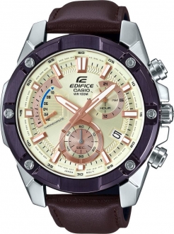 Casio Edifice EFR-559BL-7AVUDF Kol Saati (Gri / Kahverengi)