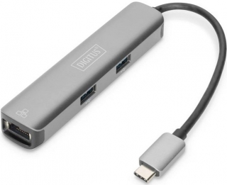 Digitus DA-70892 USB Type-C to HDMI USB 3.0 RJ45 Dönüştürücü
