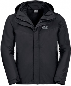 Jack Wolfskin Arland 3IN1 Erkek Mont (Siyah)