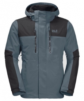 Jack Wolfskin Jasper 3IN1 Erkek Mont (Storm Grey)