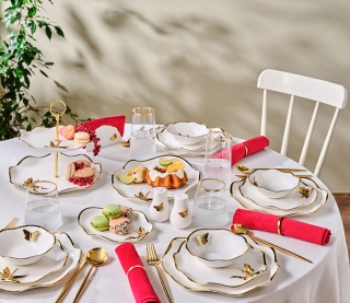 Karaca X Müge Anlı Kelebekli 25 Parça Yemek Takımı