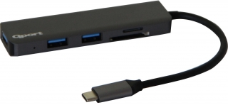 Qport Q-TU4 USB 3.1 Type-C to USB 3.0 SD MicroSD Type-C Dönüştürücü
