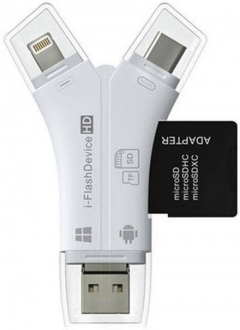 Techmaster Type-C Micro USB Kart Okuyucu SD Multi Dönüştürücü